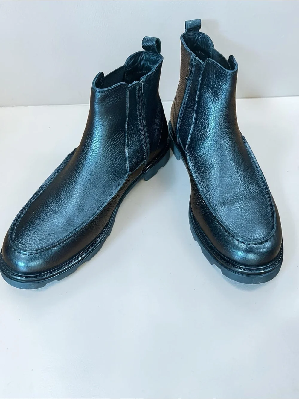 Anthony Veer Dwayne Men's Black Leather Chelsea Boots - Sleek Slip-On Design-13